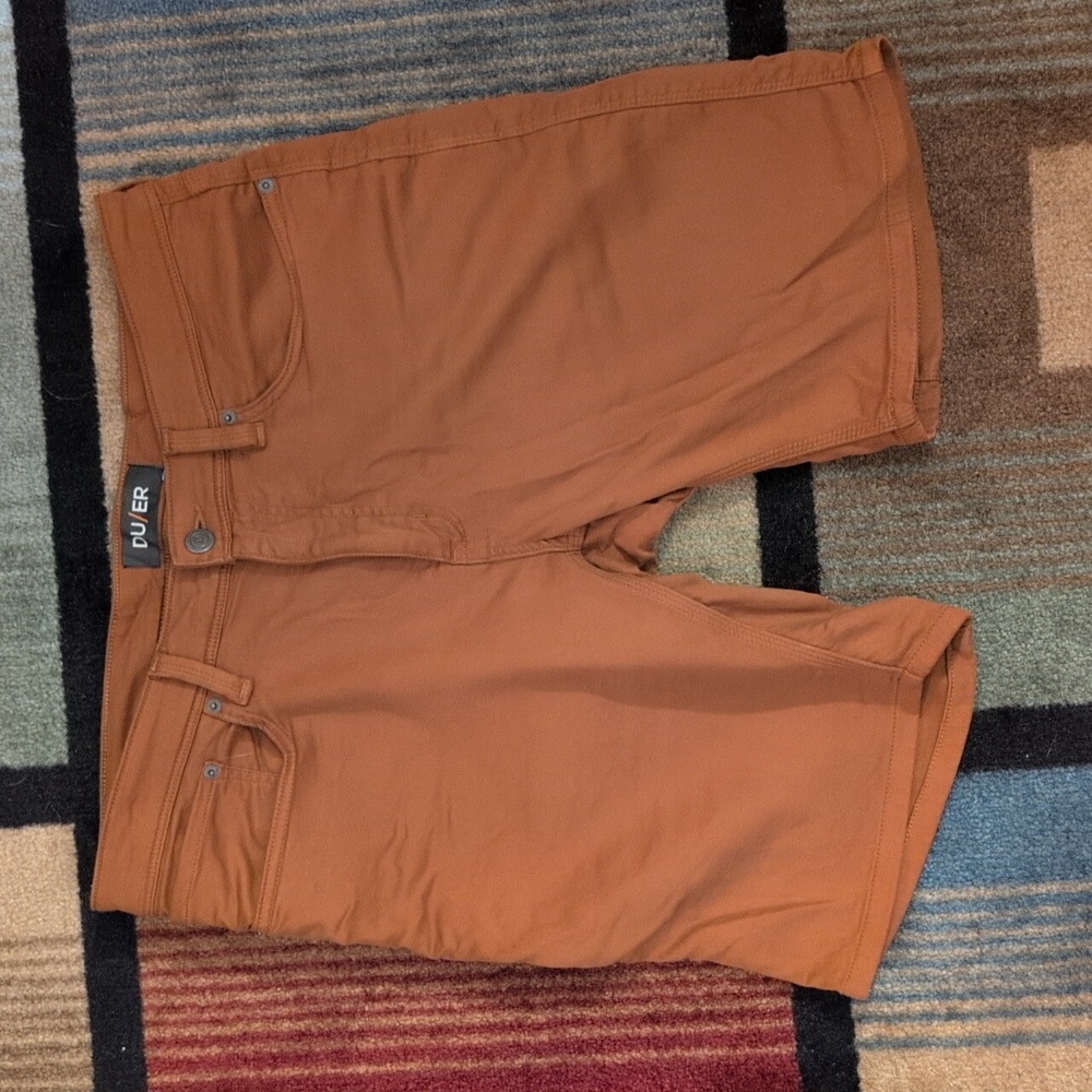 DU/ER Shorts Mens 36 N2X Slim Fit Comfort No Sweat Stretch Size 36 Color: Cider